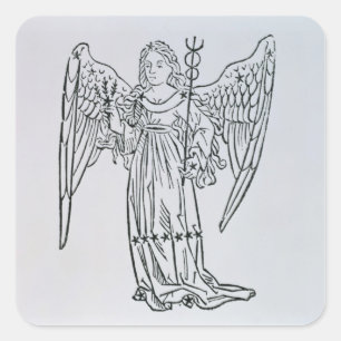 Virgo (the Virgin) an illustration from the 'Poeti Square Sticker