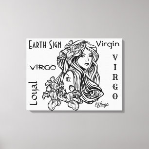 Virgo The Virgin Zodiac Canvas Print