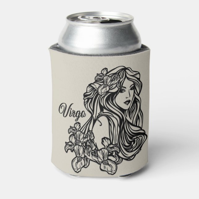 Virgo The Virgin Zodiac Golden Can Cooler (Can Back)