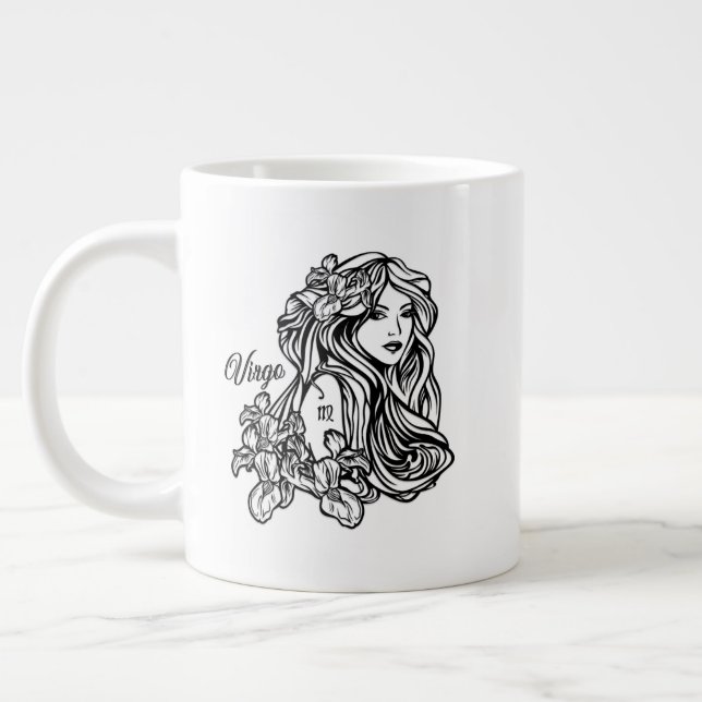 Virgo The Virgin Zodiac Large Coffee Mug (Left)