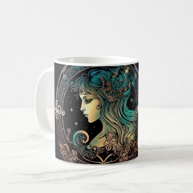 Virgo-Themed Nutritional Value Coffee Mug (Front Left)