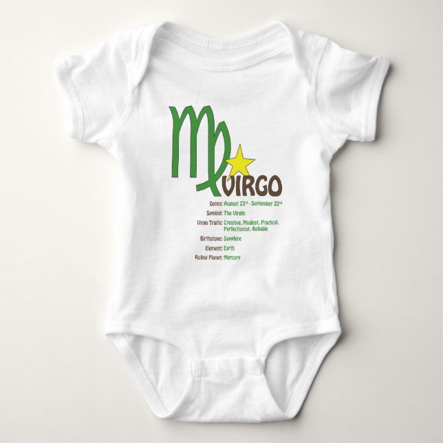 Virgo Traits Baby Bodysuit (Front)