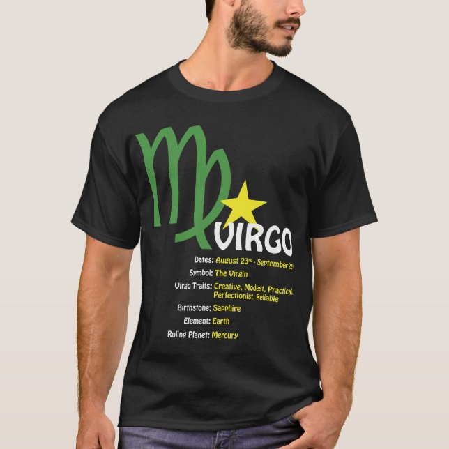 Virgo Traits Dark T-Shirt (Front)