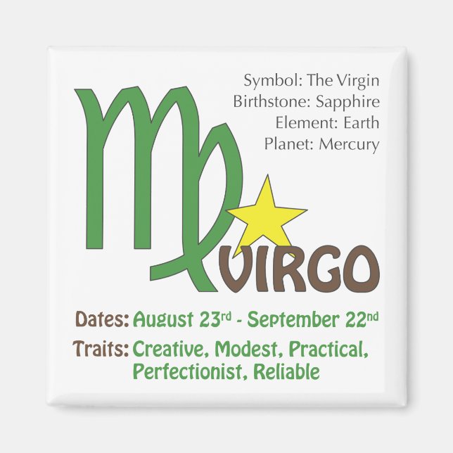 Virgo Traits Magnet (Front)