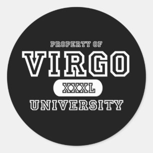 Virgo University Dark Classic Round Sticker