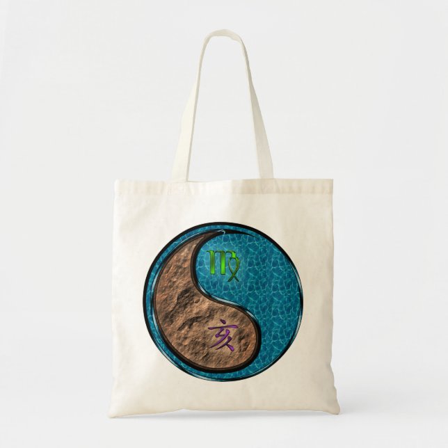 Virgo & Water Boar Tote Bag (Front)