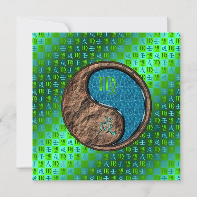 Virgo & Water Dog Card (Front)