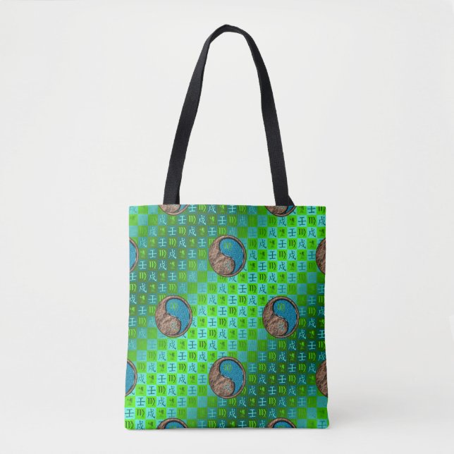 Virgo & Water Dog Tote Bag (Front)