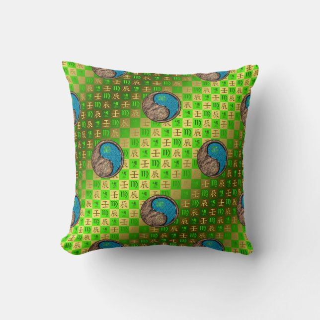 Virgo & Water Dragon Cushion (Front)