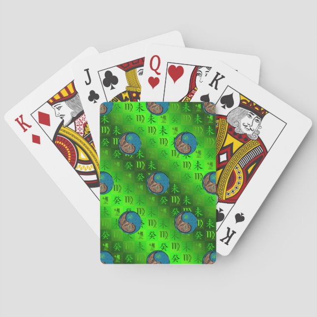 Virgo & Water Goat Classic Playing Cards (Back)