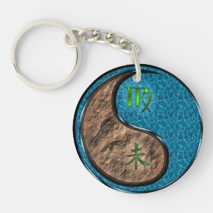 Virgo & Water Goat Key Ring