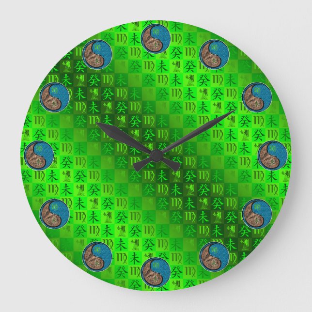 Virgo & Water Goat Large Clock (Front)
