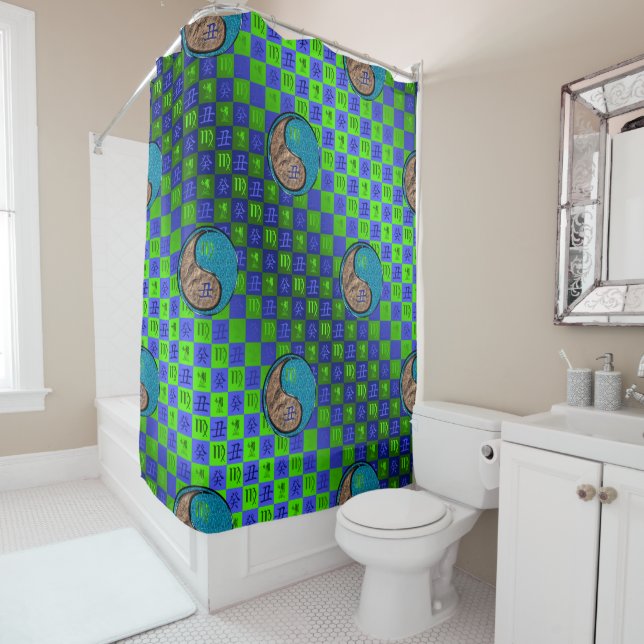 Virgo & Water Ox Shower Curtain (In Situ)