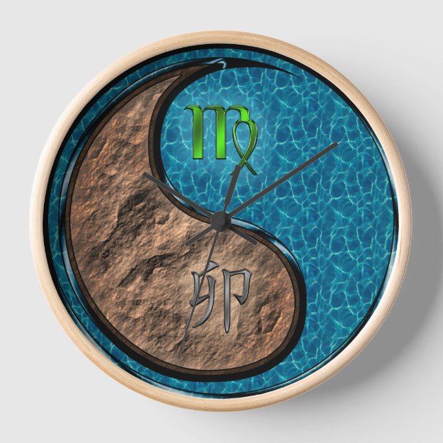 Virgo & Water Rabbit Clock (Front)