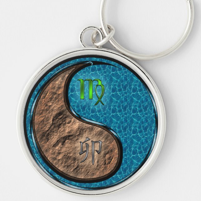 Virgo & Water Rabbit Key Ring (Front)