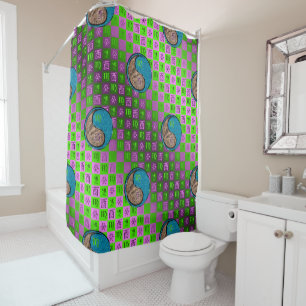 Virgo & Water Rooster Shower Curtain