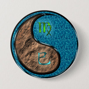 Virgo & Water Snake 7.5 Cm Round Badge