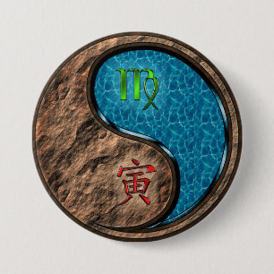 Virgo & Water Tiger 7.5 Cm Round Badge
