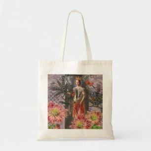 Virgo Woman Astrology Whimsical Portrait Tote Bag