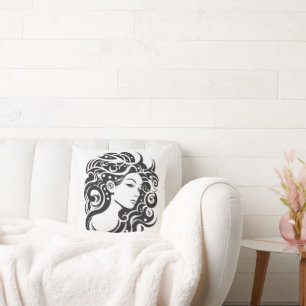 Virgo Woman female portrait Cushion