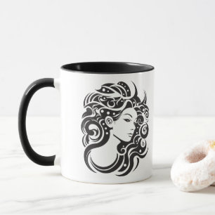 Virgo Woman female portrait Mug