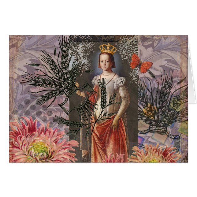 Virgo Woman Portrait Antique Colourful Rich (Front Horizontal)