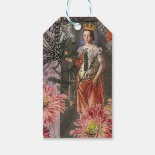 Virgo Woman Portrait Antique Colourful Rich Gift Tags