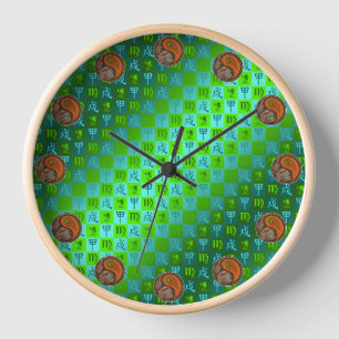 Virgo & Wood Dog Clock