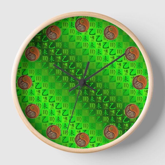 Virgo & Wood Goat Clock (Front)