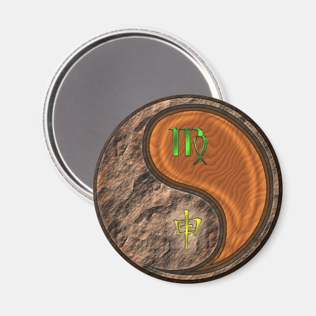 Virgo & Wood Monkey Magnet (Front/Back)