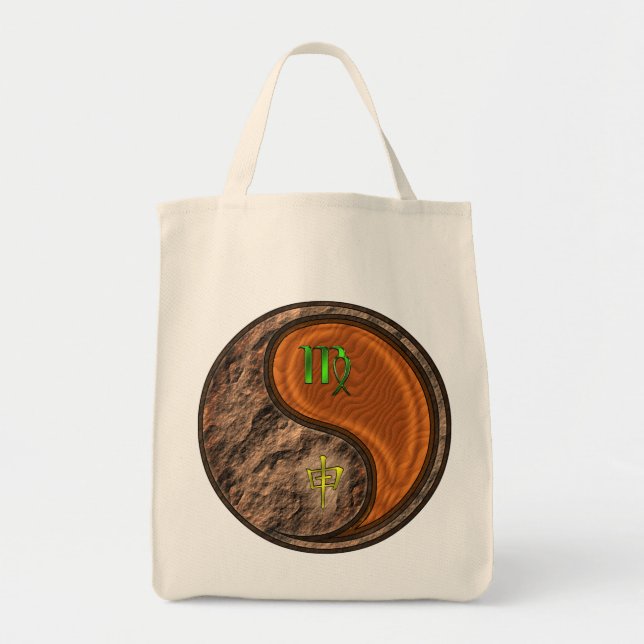 Virgo & Wood Monkey Tote Bag (Front)