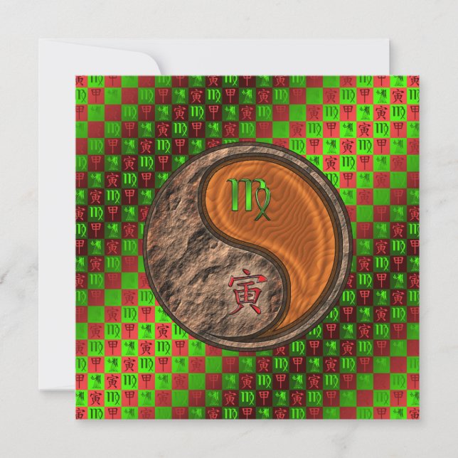 Virgo & Wood Tiger Card (Front)