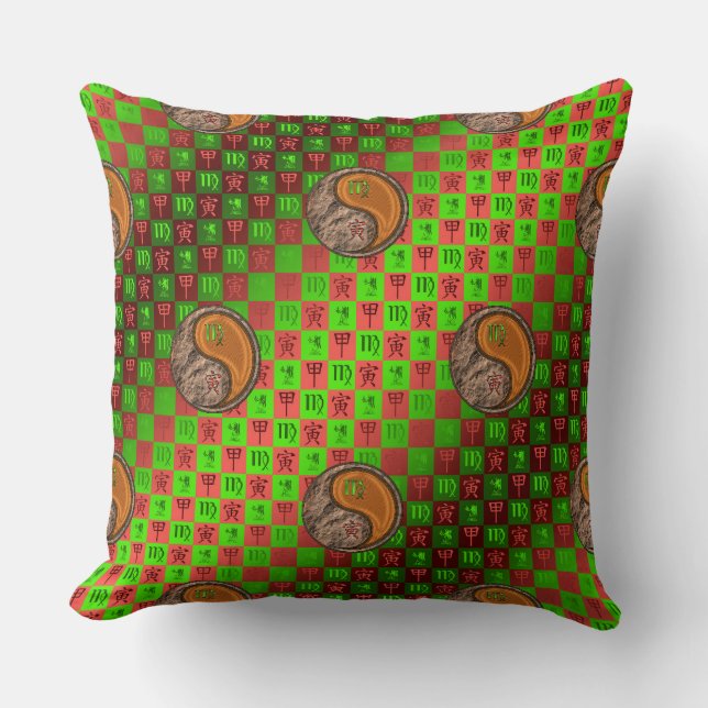 Virgo & Wood Tiger Cushion (Front)