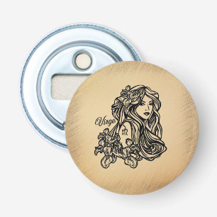 Virgo Zodiac Antique Look Bottle Opener