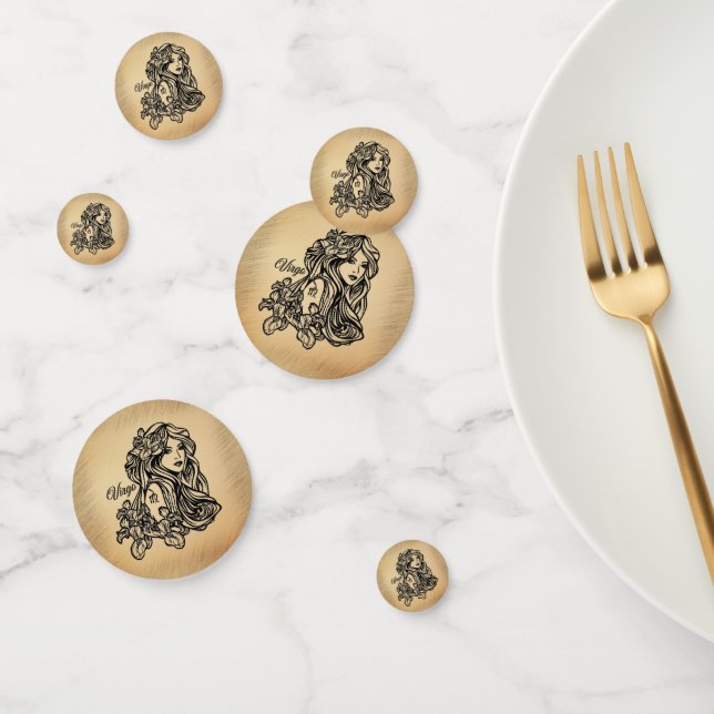 Virgo Zodiac Antique Look Confetti (Group)