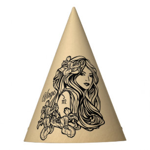 Virgo Zodiac Antique Look Party Hat