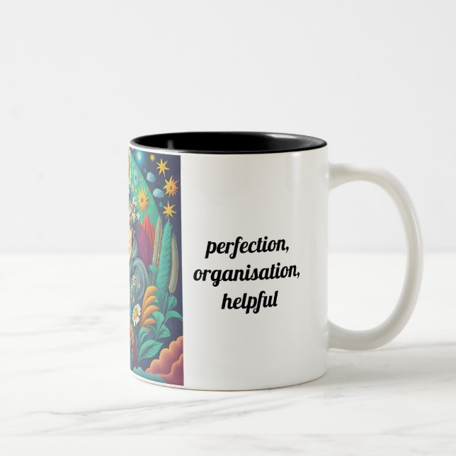 Virgo - Zodiac Art Two-Tone Coffee Mug (Right)