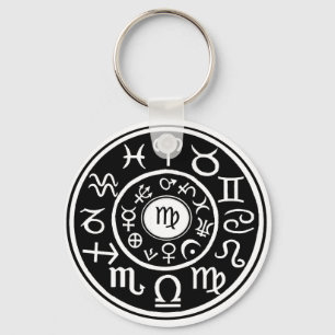 Virgo - Zodiac Astrological Constellation Key Ring