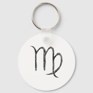 Virgo. Zodiac Astrological Sign. Key Ring