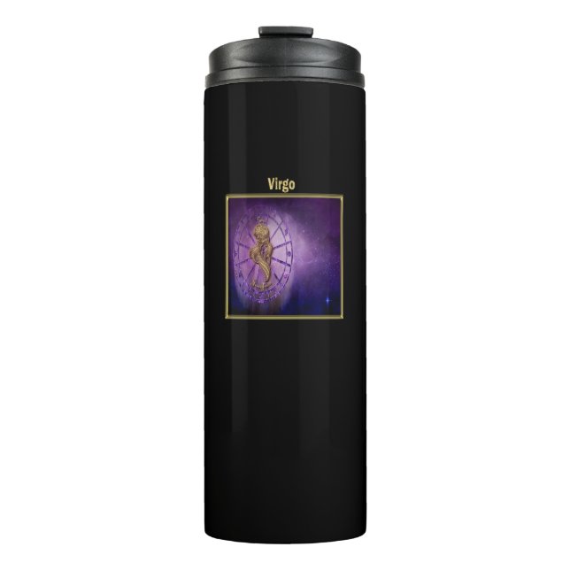virgo Zodiac Astrology design Horoscope Thermal Tumbler (Front)