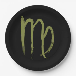 VIRGO Zodiac August September Birthday Astrology Paper Plate
