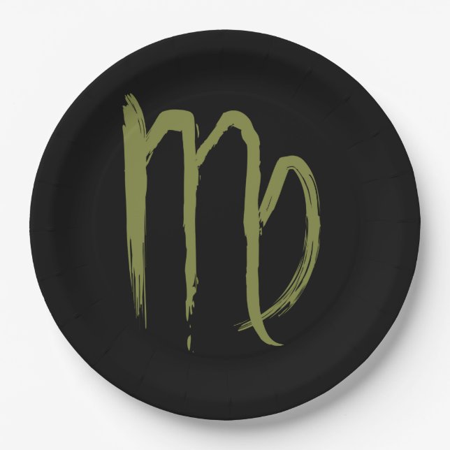 VIRGO Zodiac August September Birthday Astrology Paper Plate (Front)