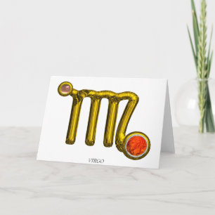 VIRGO Zodiac Birthday Card