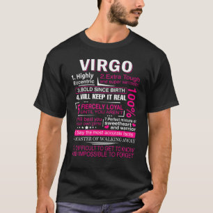 Virgo Zodiac Birthday Girls Men Saying Virgo Sign T-Shirt