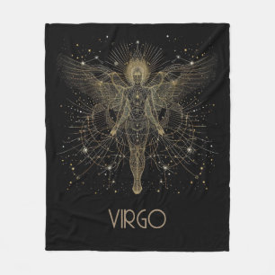 Virgo Zodiac Constellation Fleece Blanket