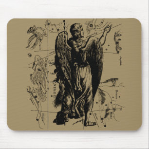 Virgo Zodiac Constellation Hevelius 1690 Mouse Mat