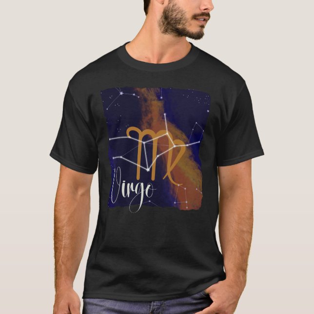 Virgo Zodiac Constellation T-Shirt (Front)