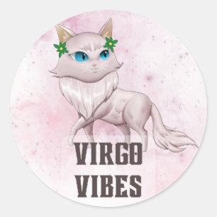 Virgo Zodiac Decal for Astrology Lovers Classic Round Sticker