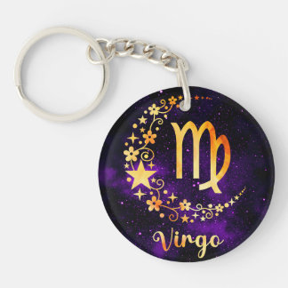 Virgo Zodiac Elegance - Unlock the Stars Key Ring