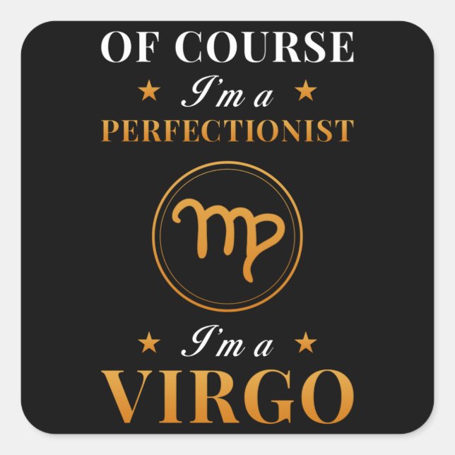 Virgo Zodiac Gift Square Sticker (Front)
